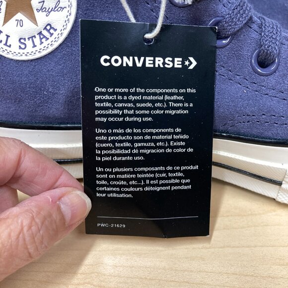 Converse Chuck 70 Hi Top Sneakers Unisex Size W 7 / M 5 Shadow Purple (Blue) NEW - Picture 10 of 11